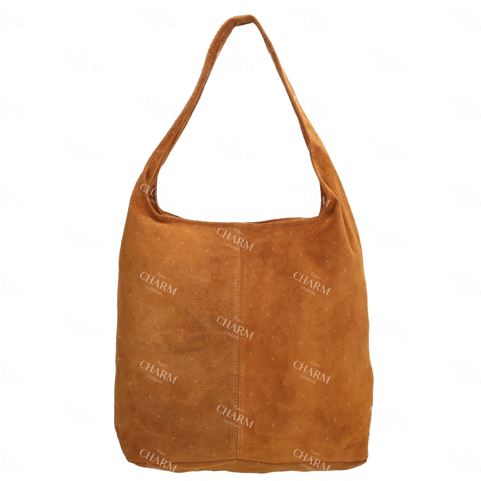 Umhängetasche 36,5x30cm in Cognac mit Reißverschluss - leder-accessoires.com