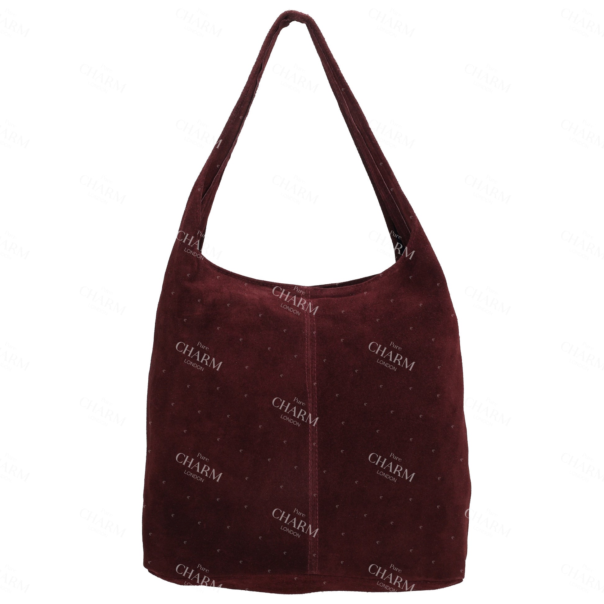 Umhängetasche 36,5x30cm in Burgunder | Weinrot mit Reißverschluss - leder-accessoires.com