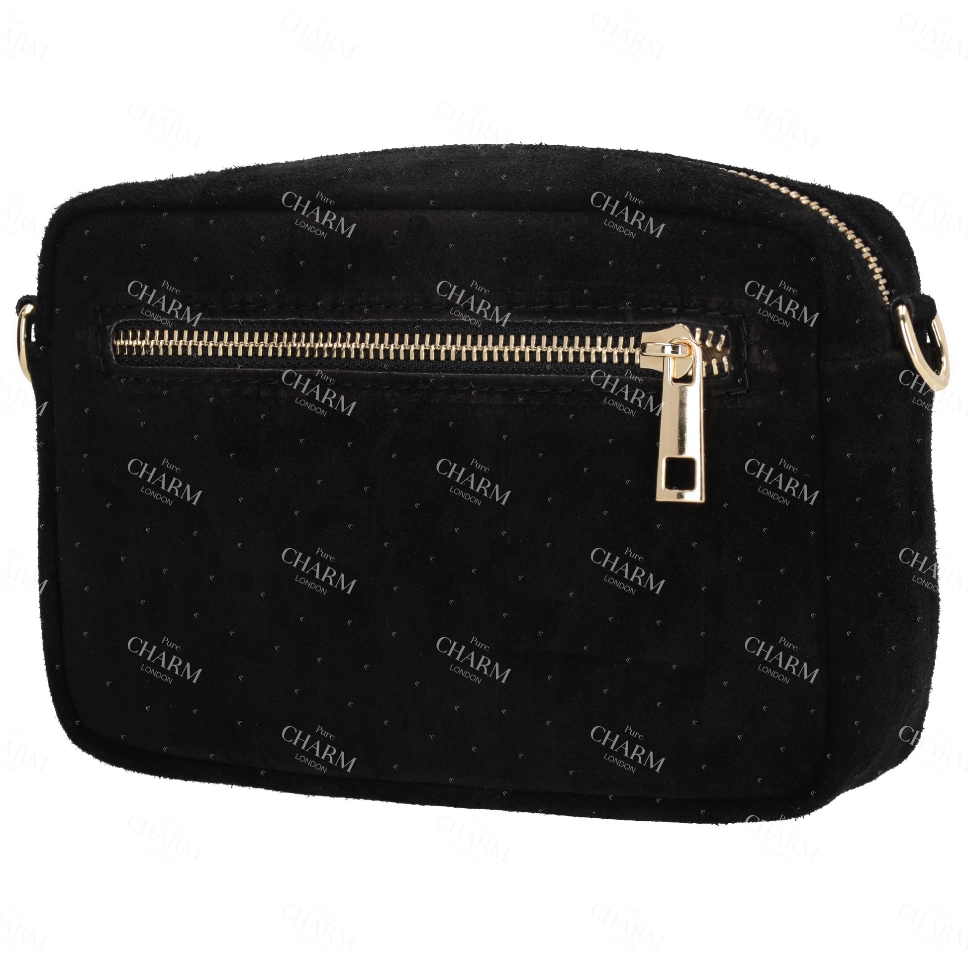 Umhängetasche 19,5x13cm in Schwarz mit Reißverschluss - leder-accessoires.com