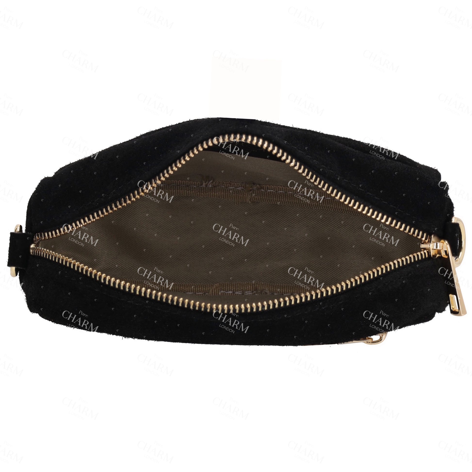 Umhängetasche 19,5x13cm in Schwarz mit Reißverschluss - leder-accessoires.com