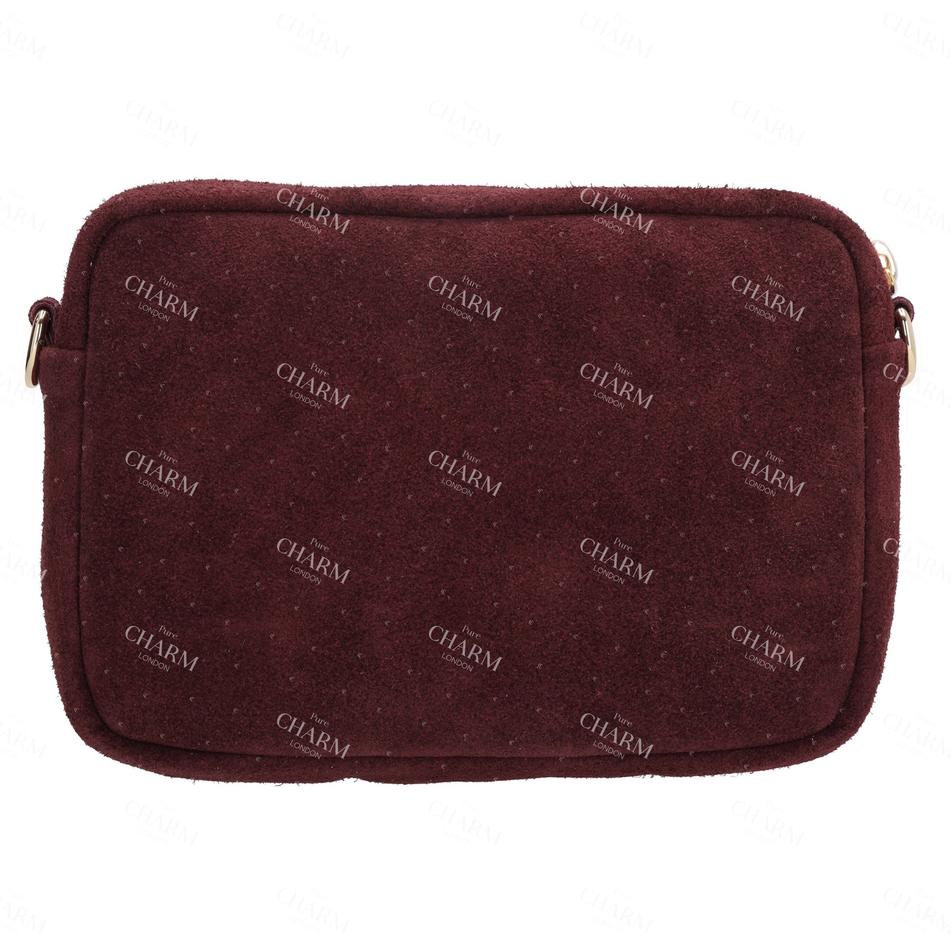 Umhängetasche 19,5x13cm in Weinrot mit Reißverschluss - leder-accessoires.com