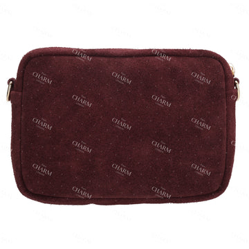 Umhängetasche 19,5x13cm in Weinrot mit Reißverschluss - leder-accessoires.com