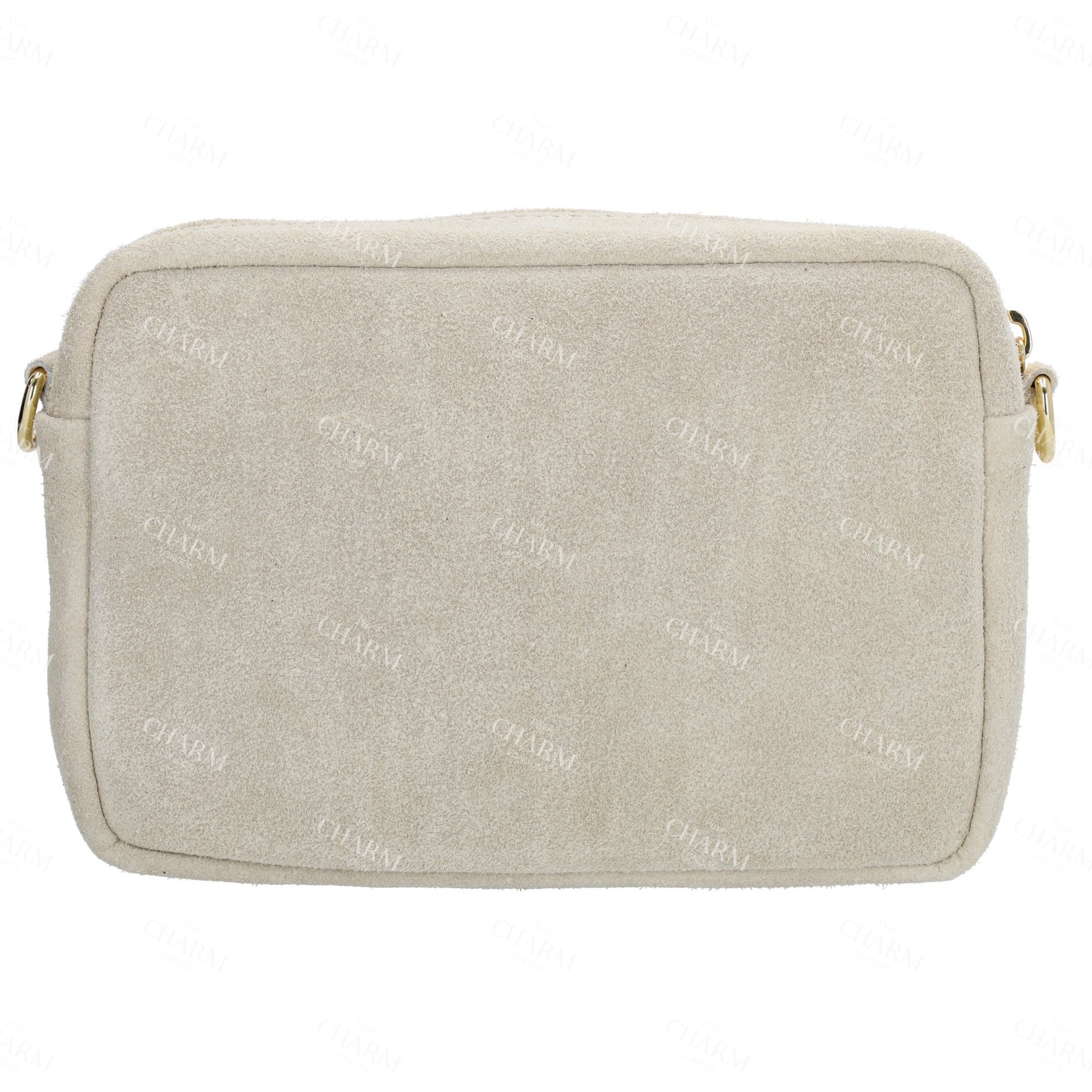 Umhängetasche 19,5x13cm in Sand mit Reißverschluss - leder-accessoires.com
