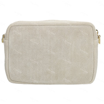 Umhängetasche 19,5x13cm in Sand mit Reißverschluss - leder-accessoires.com