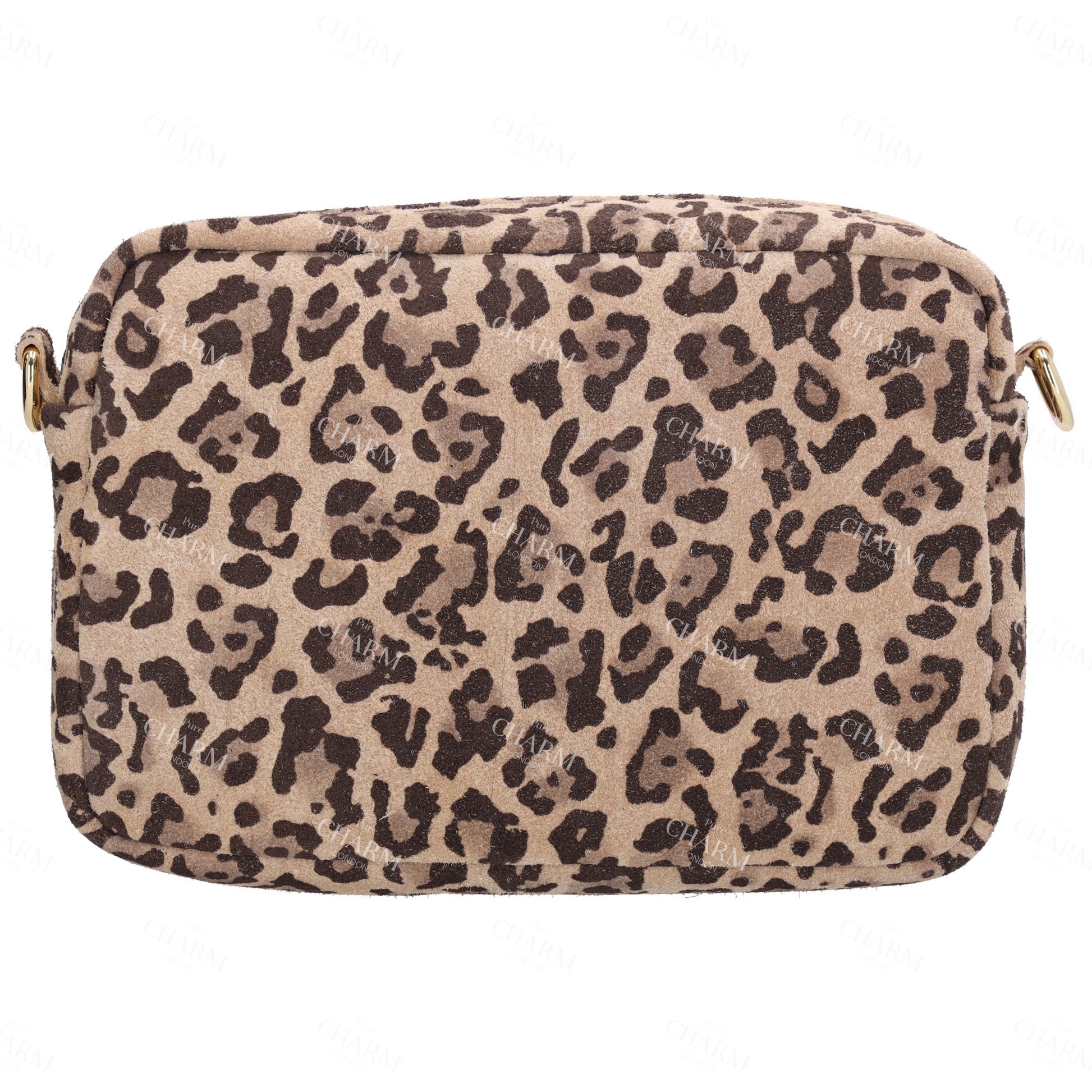 Umhängetasche 19,5x13cm in Leo-Optik mit Reißverschluss - leder-accessoires.com