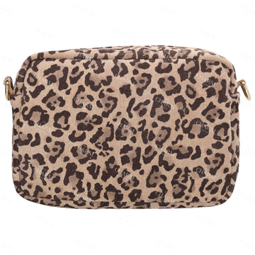 Umhängetasche 19,5x13cm in Leo-Optik mit Reißverschluss - leder-accessoires.com