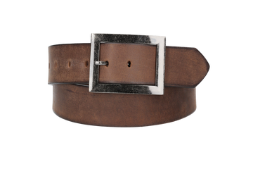 Ledergürtel 45mm in Braun mit Schließe in Schwarz-Antik