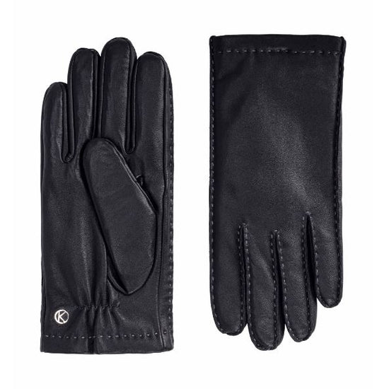 Lederhandschuhe Damen mit Handnaht in Schwarz aus Lammnappa - leder-accessoires.com