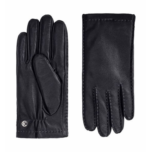 Lederhandschuhe Damen mit Handnaht in Schwarz aus Lammnappa - leder-accessoires.com