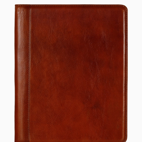 Dokumenten-|Schreibmappe 24x2,5x32cm in Cognac - leder-accessoires.com