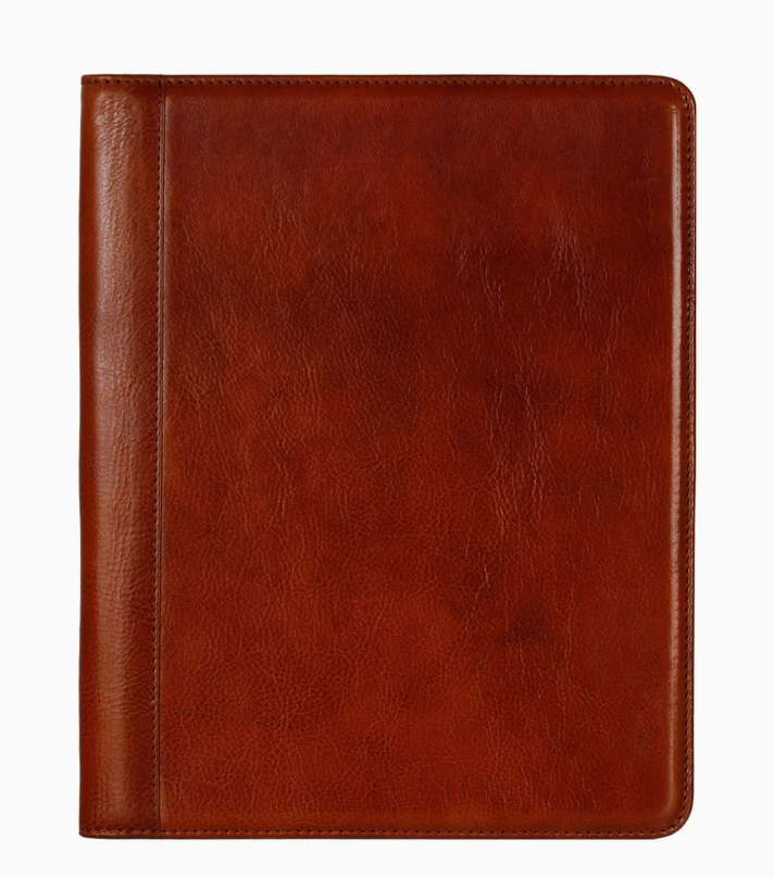Dokumenten-|Schreibmappe 24x2,5x32cm in Cognac - leder-accessoires.com