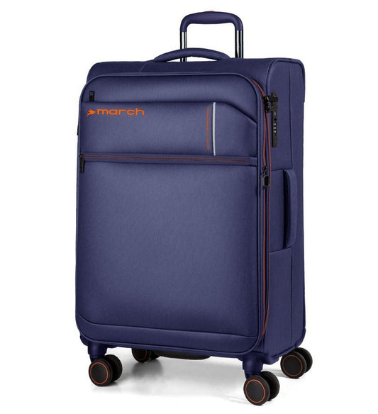 Reisetrolley "silhouette" 4-Rad 55cm in Beere|Lila mit Erweiterung - leder-accessoires.com