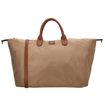 Reisetasche 65 x 36cm in Taupe mit Reißverschluss und Aufsteckfunktion