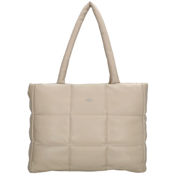 Shopper gesteppt 38 x 30cm in Helltaupe mit Reißverschluss