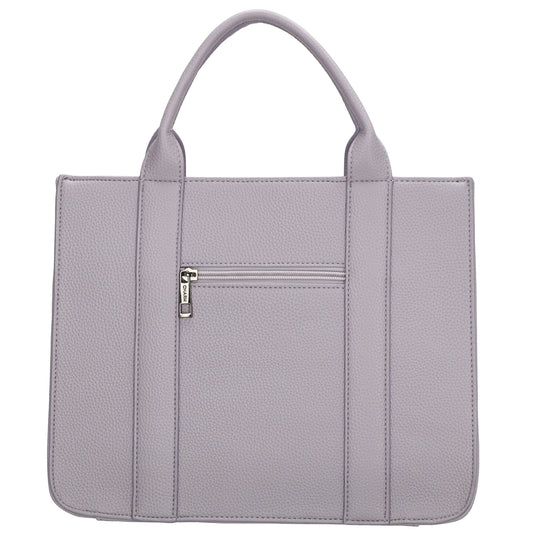 Shopper 30x24,5cm in Flieder mit Reißverschluss und Kurzgriff