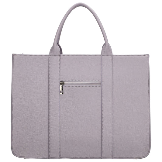 Shopper 40x29,5cm in Flieder mit Reißverschluss und Kurzgriff