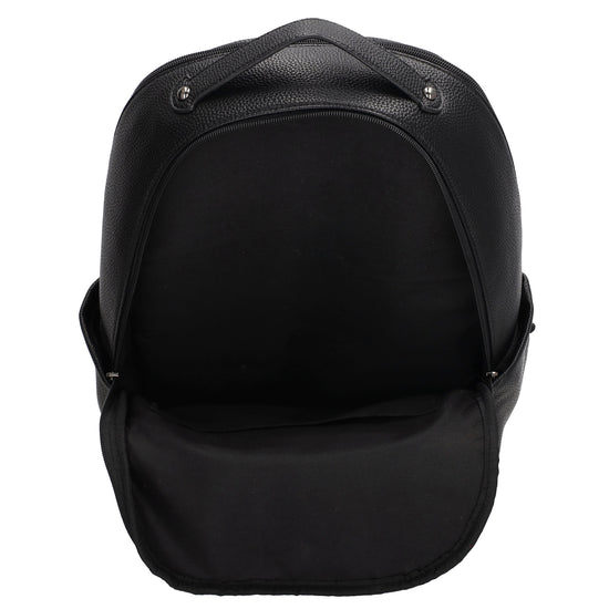 Rucksack 28x41cm in Schwarz mit Reißverschluss und Vortasche - leder-accessoires.com