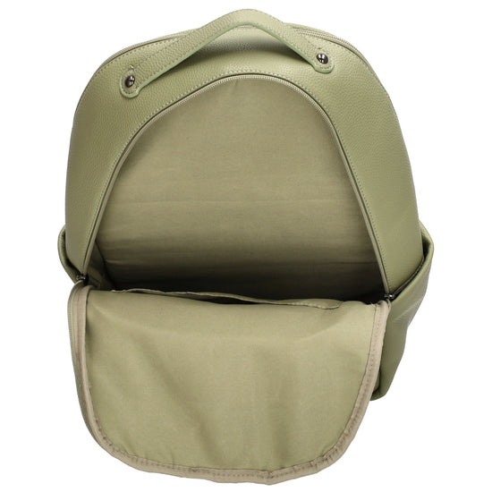 Rucksack 28x41cm in Minze mit Reißverschluss und Vortasche - leder-accessoires.com