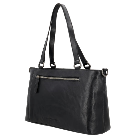 Business-| Laptoptasche 35x20x11cm in Schwarz mit Reißverschluss - leder-accessoires.com