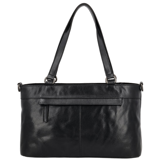 Business-| Laptoptasche 35x20x11cm in Schwarz mit Reißverschluss - leder-accessoires.com