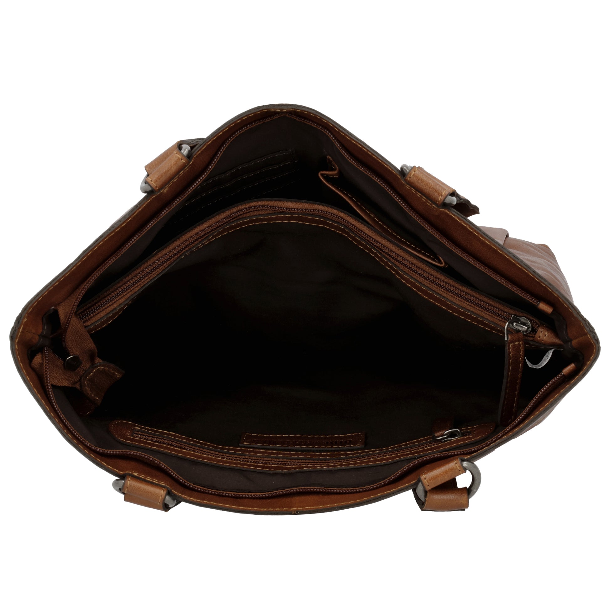 Business-| Laptoptasche 35x20x11cm in Cognac mit Reißverschluss - leder-accessoires.com