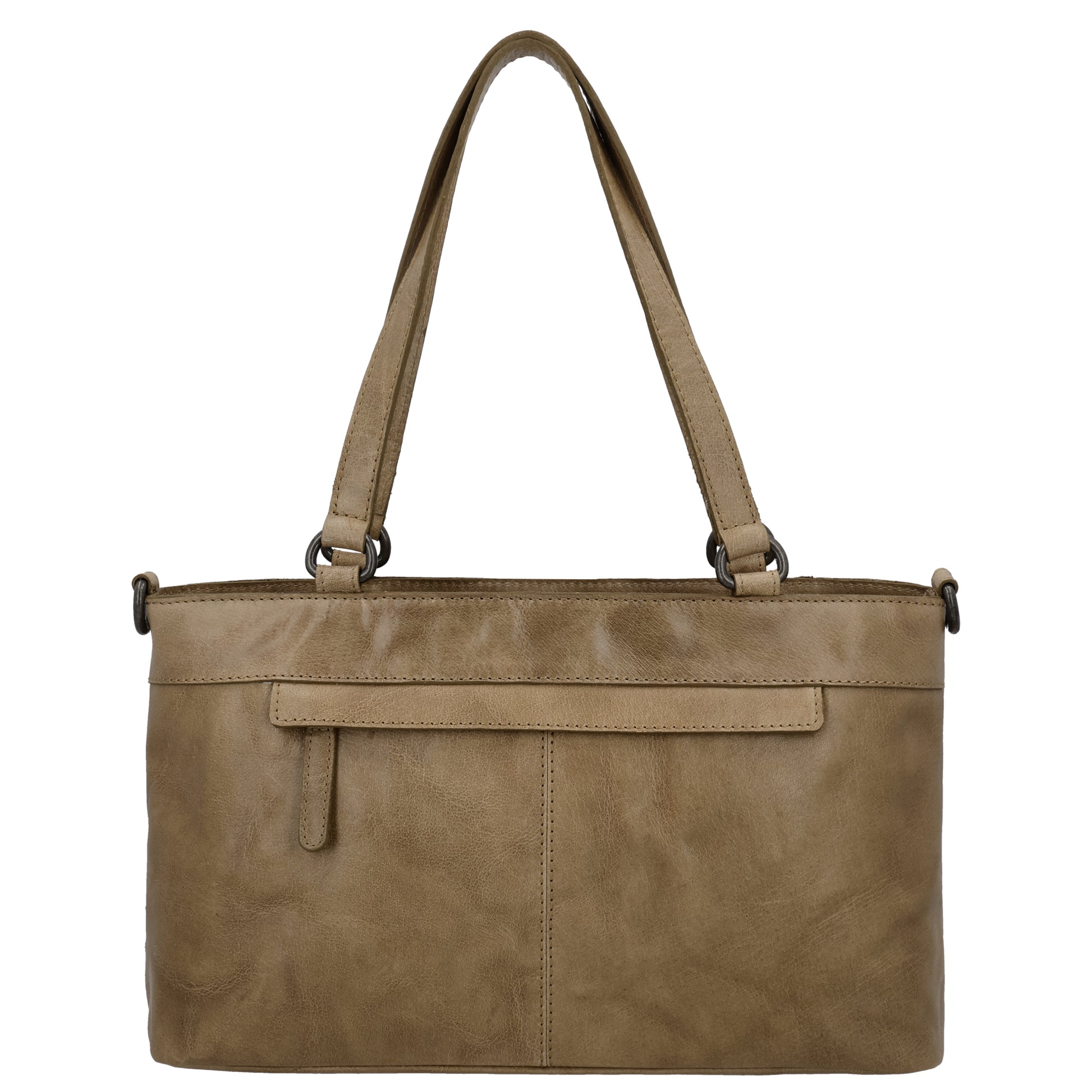 Business-| Laptoptasche 35x20x11cm in Taupe mit Reißverschluss - leder-accessoires.com