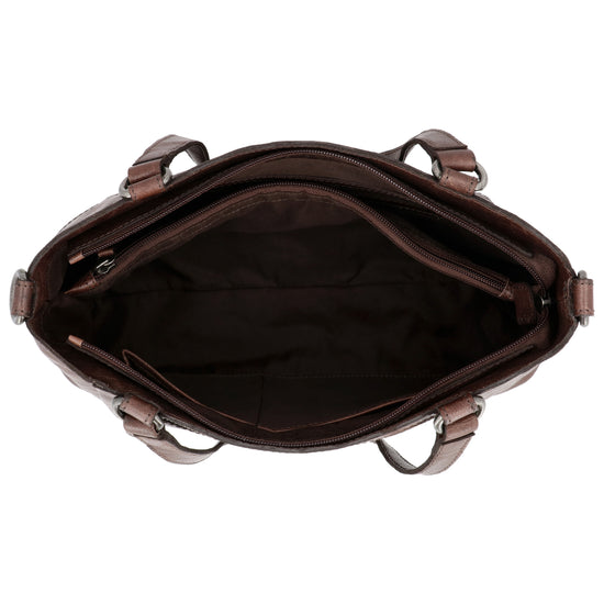 Business-| Laptoptasche 35x20x11cm in Braun mit Reißverschluss - leder-accessoires.com
