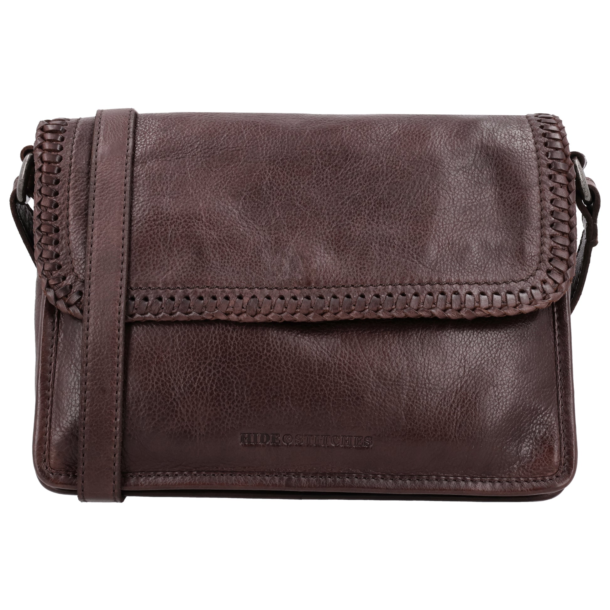 Braune Leder Crossbodytasche 24x19cm – kompakt, stilvoll & praktisch - leder-accessoires.com
