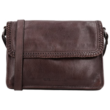 Braune Leder Crossbodytasche 24x19cm – kompakt, stilvoll & praktisch - leder-accessoires.com