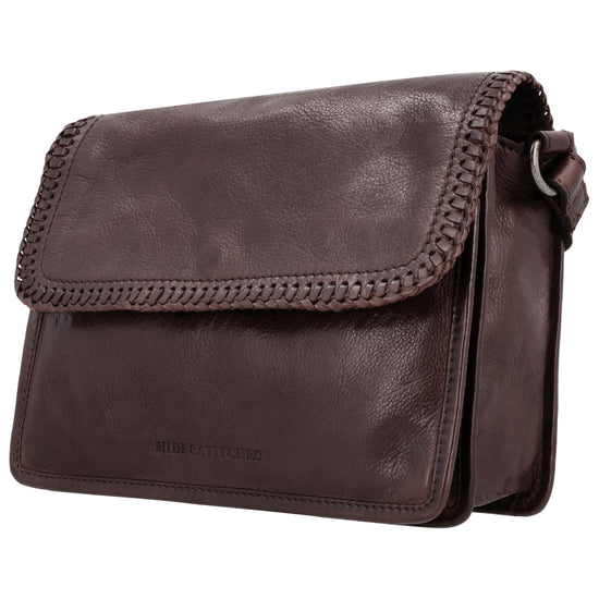Braune Leder Crossbodytasche 24x19cm – kompakt, stilvoll & praktisch - leder-accessoires.com