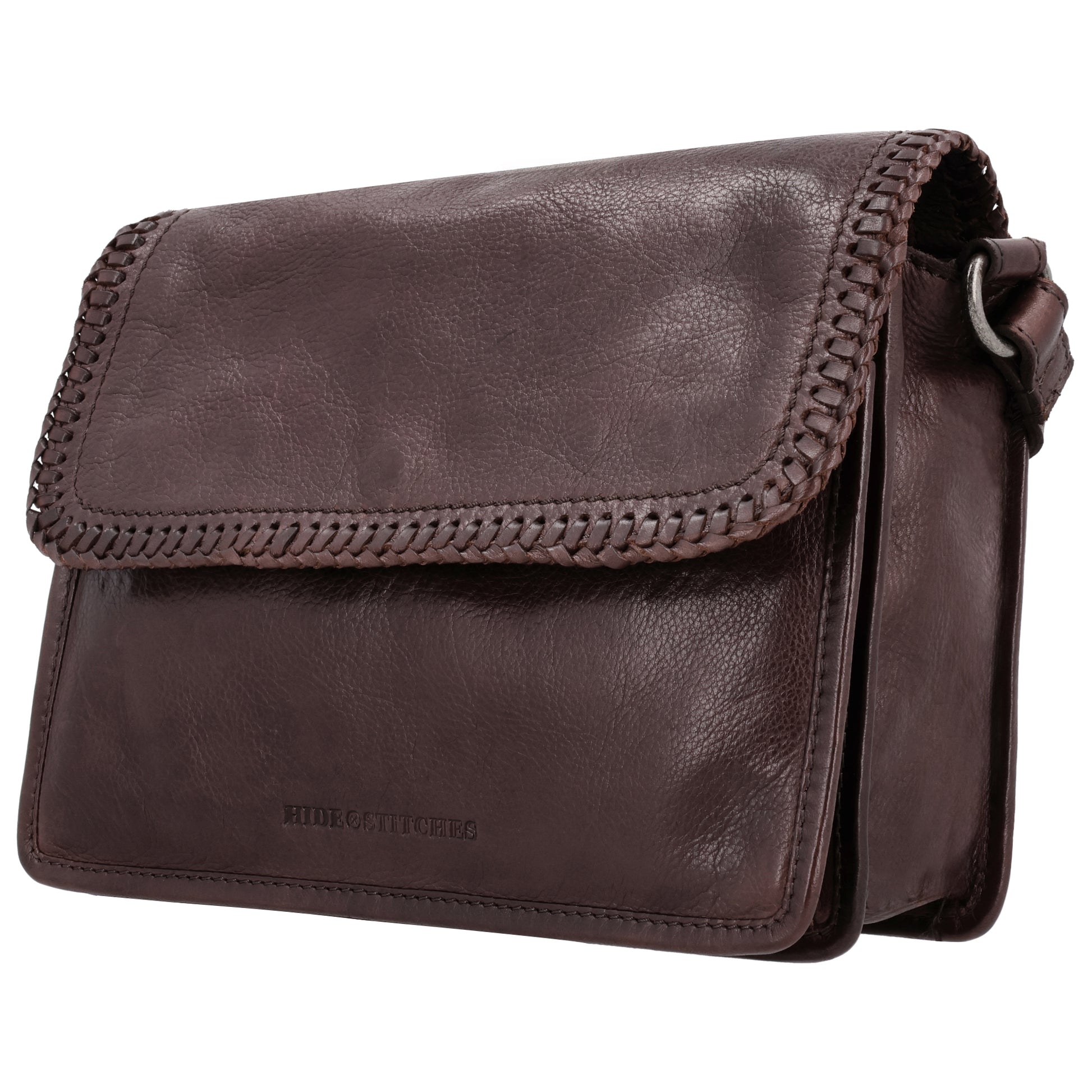 Braune Leder Crossbodytasche 24x19cm – kompakt, stilvoll & praktisch - leder-accessoires.com