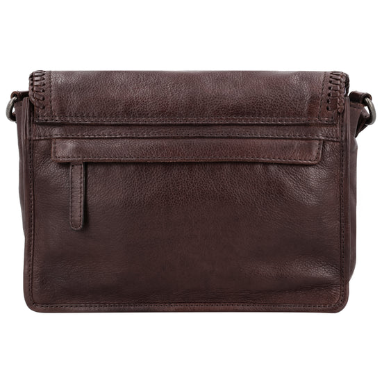 Braune Leder Crossbodytasche 24x19cm – kompakt, stilvoll & praktisch - leder-accessoires.com
