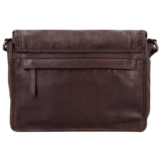 Braune Leder Crossbodytasche 24x19cm – kompakt, stilvoll & praktisch - leder-accessoires.com