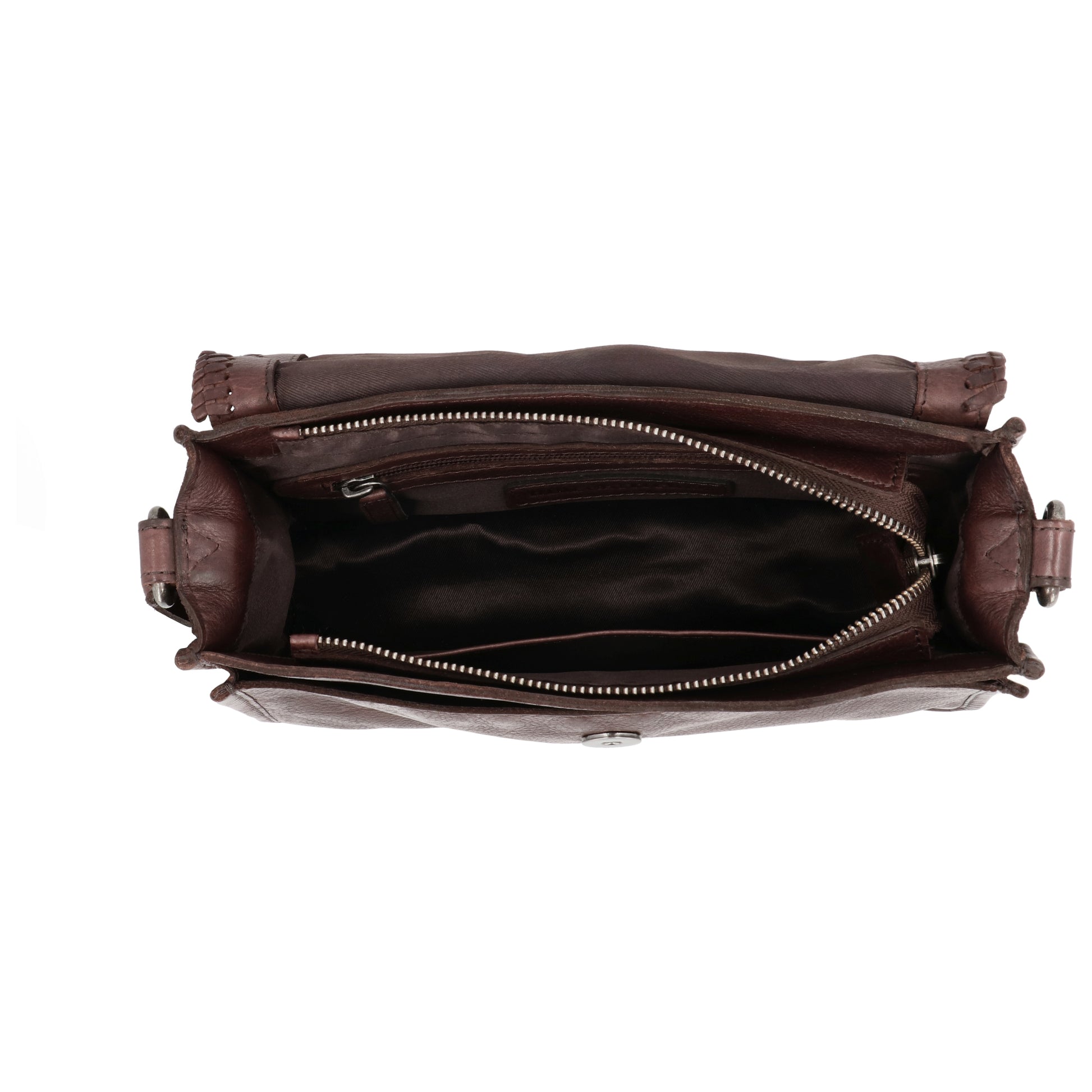 Braune Leder Crossbodytasche 24x19cm – kompakt, stilvoll & praktisch - leder-accessoires.com