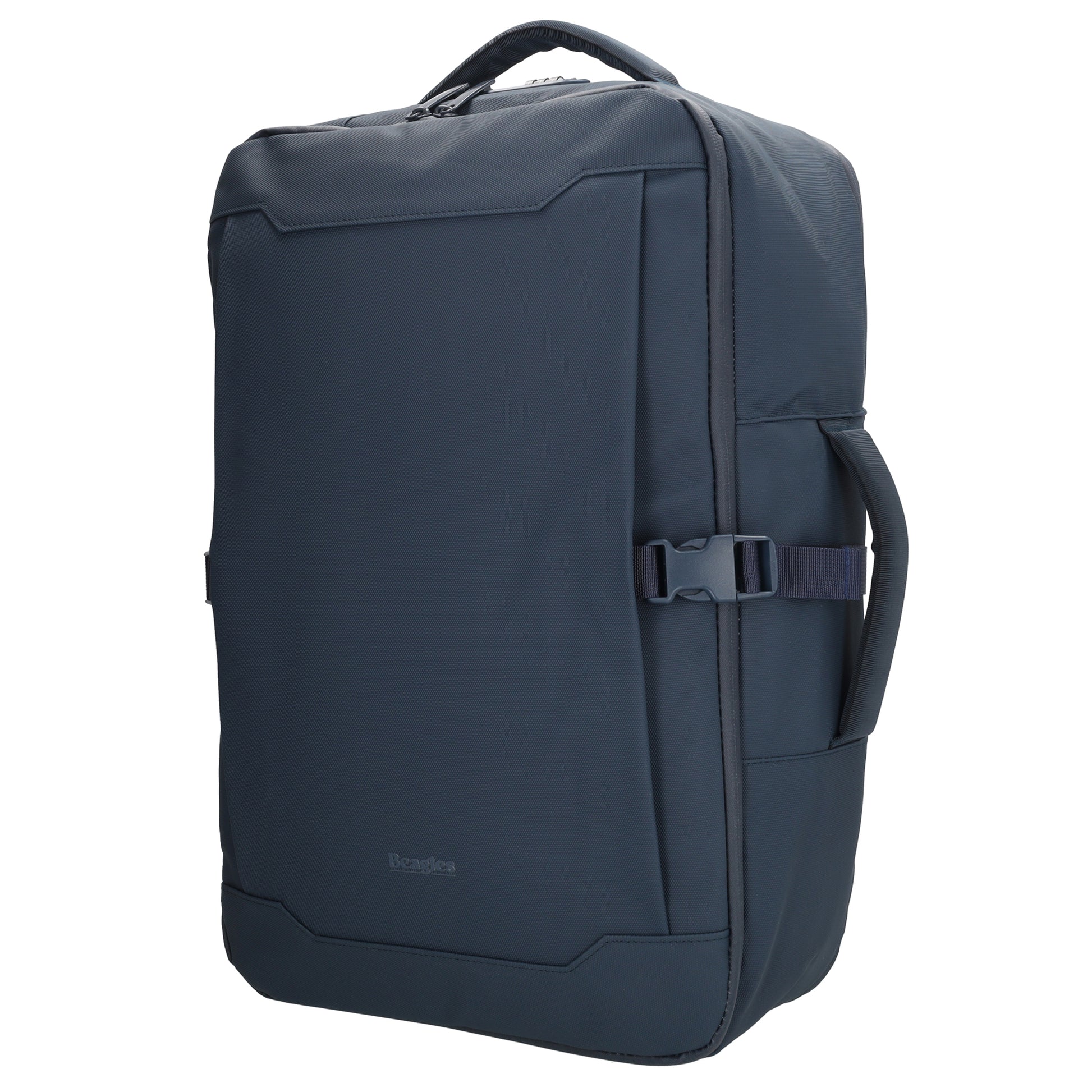Rucksack 48x32x18cm in Dunkelblau mit Brustgurt und Aufsteckfunktion - leder-accessoires.com