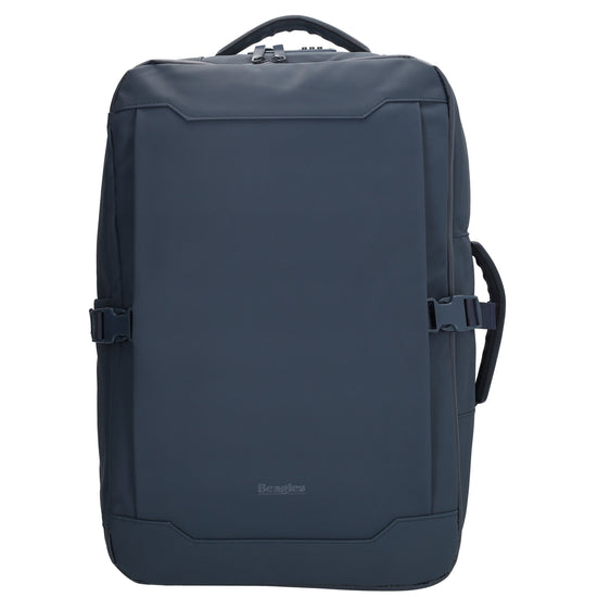 Rucksack 48x32x18cm in Dunkelblau mit Brustgurt und Aufsteckfunktion - leder-accessoires.com