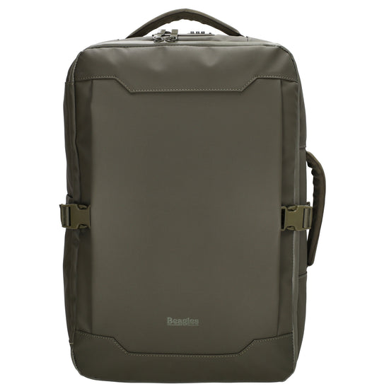 Rucksack 48x32x18cm in Dunkelgrün mit Brustgurt und Aufsteckfunktion - leder-accessoires.com