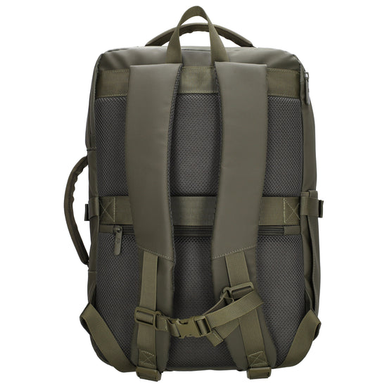 Rucksack 48x32x18cm in Dunkelgrün mit Brustgurt und Aufsteckfunktion - leder-accessoires.com