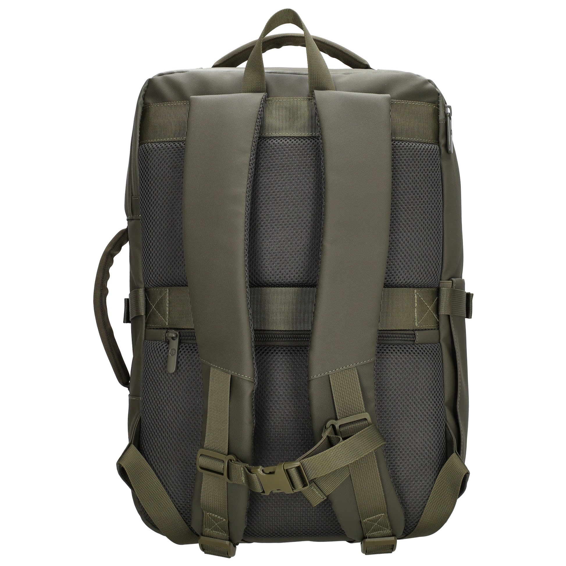Rucksack 48x32x18cm in Dunkelgrün mit Brustgurt und Aufsteckfunktion - leder-accessoires.com