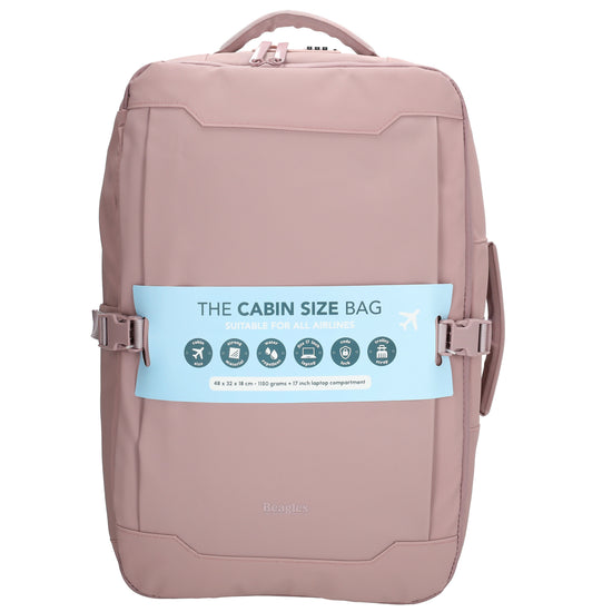 Rucksack 48x32x18cm in Rosa mit Brustgurt und Aufsteckfunktion - leder-accessoires.com