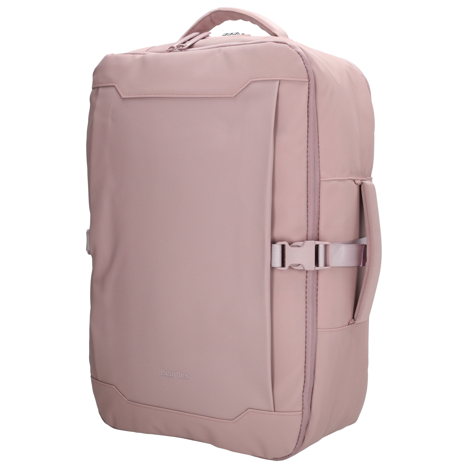 Rucksack 48x32x18cm in Rosa mit Brustgurt und Aufsteckfunktion - leder-accessoires.com