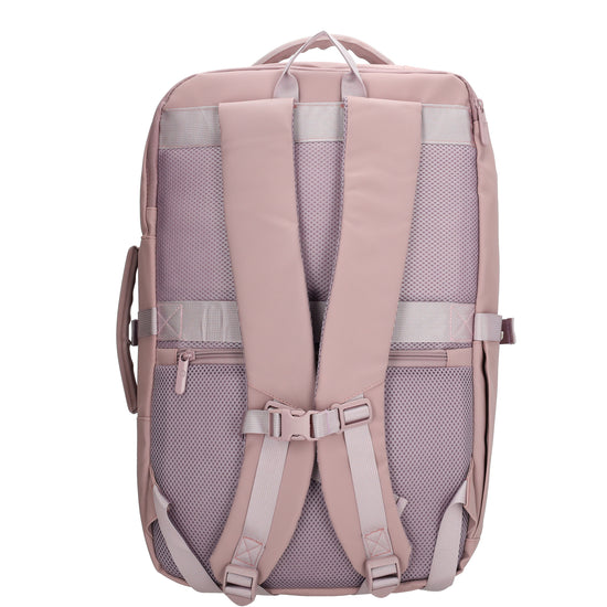 Rucksack 48x32x18cm in Rosa mit Brustgurt und Aufsteckfunktion - leder-accessoires.com