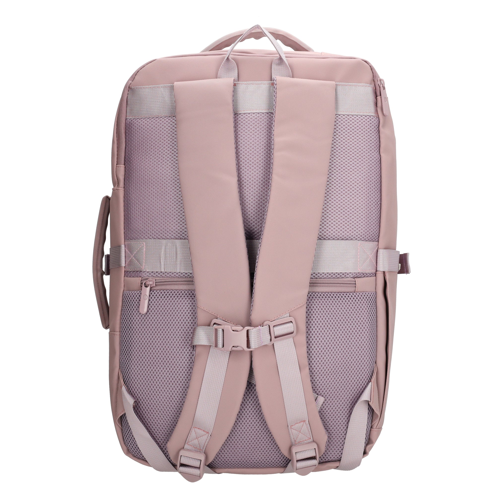 Rucksack 48x32x18cm in Rosa mit Brustgurt und Aufsteckfunktion - leder-accessoires.com