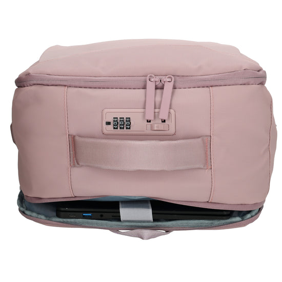 Rucksack 48x32x18cm in Rosa mit Brustgurt und Aufsteckfunktion - leder-accessoires.com