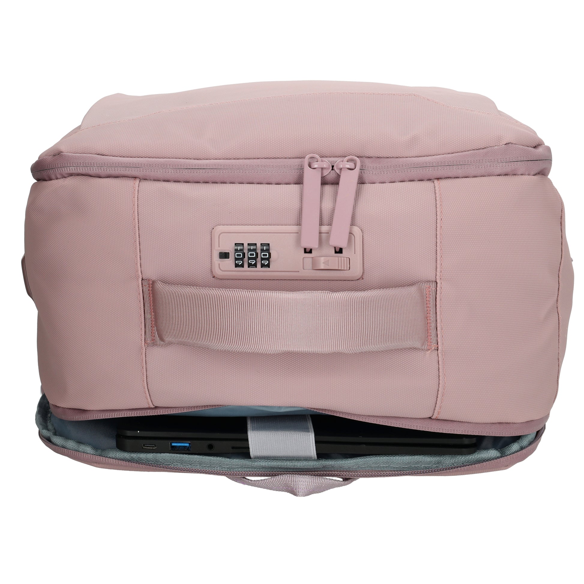 Rucksack 48x32x18cm in Rosa mit Brustgurt und Aufsteckfunktion - leder-accessoires.com