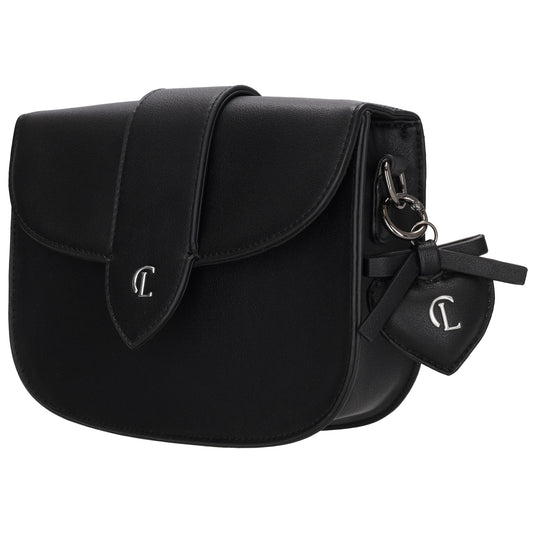 Crossbody-Tasche 16x21cm in Schwarz mit Überschlag