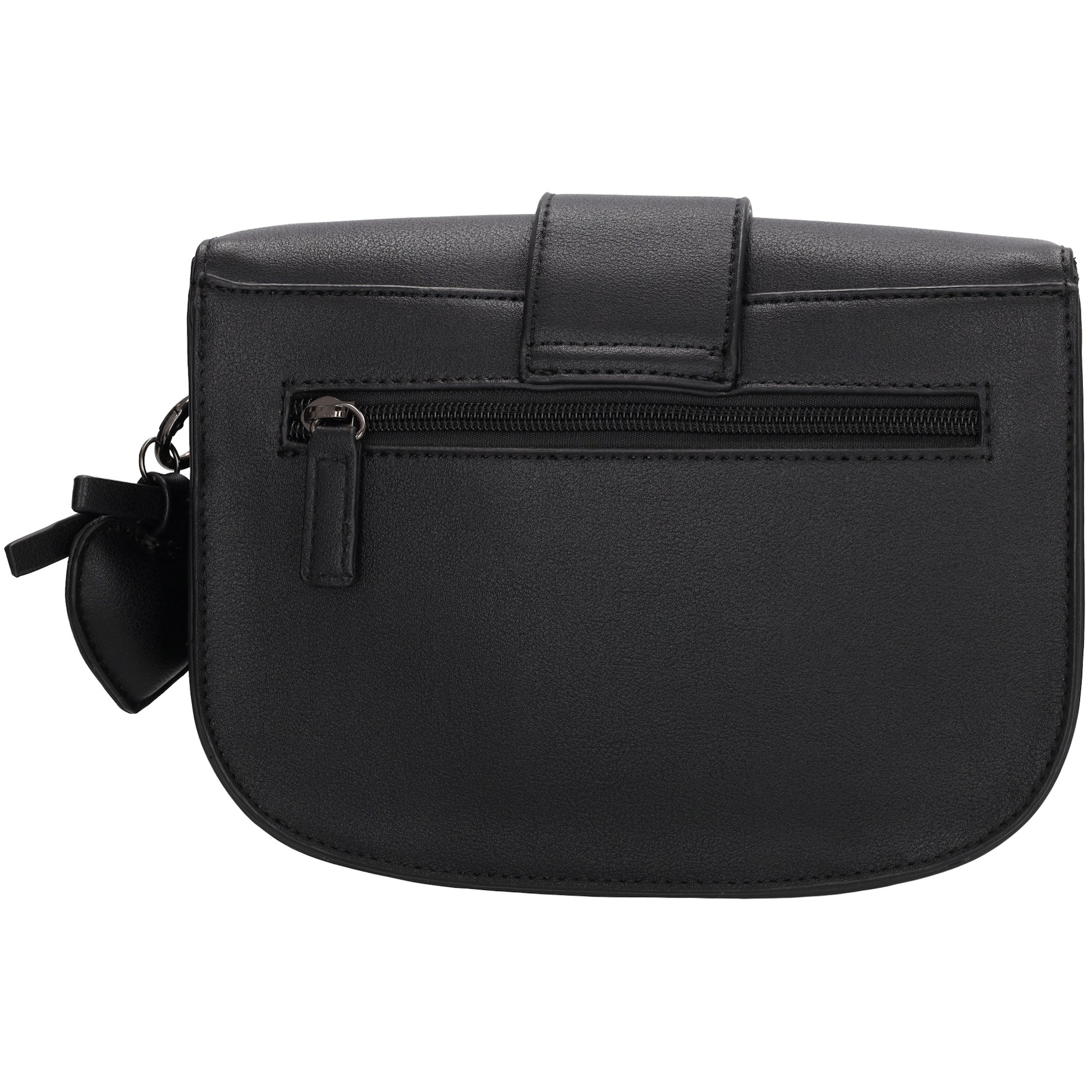 Crossbody-Tasche 16x21cm in Schwarz mit Überschlag - leder-accessoires.com