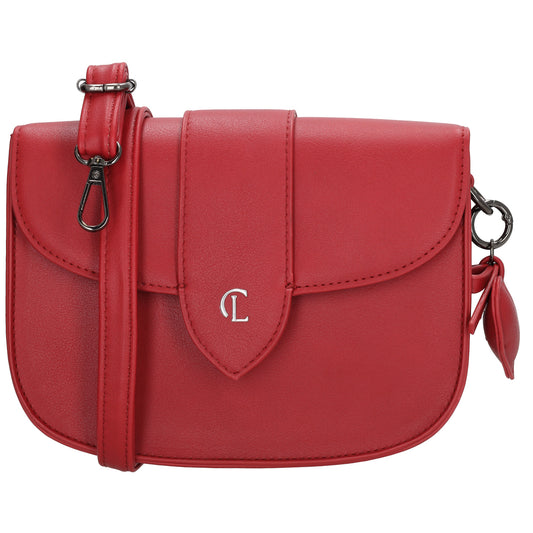 Crossbody-Tasche 16x21cm in Rot mit Überschlag