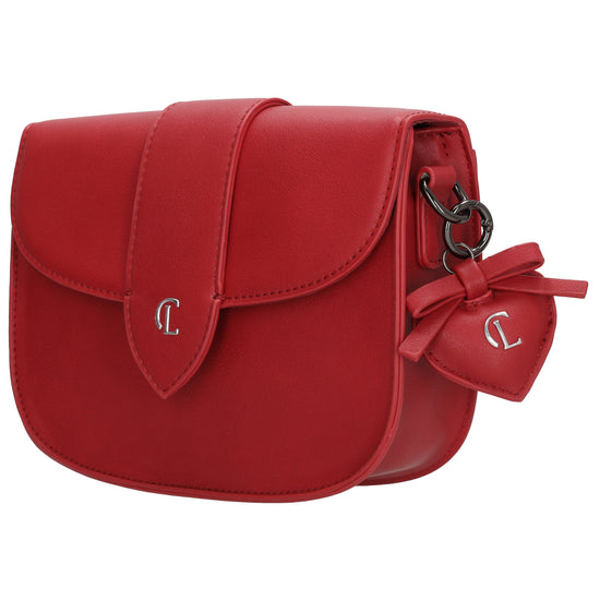 Crossbody-Tasche 16x21cm in Rot mit Überschlag - leder-accessoires.com