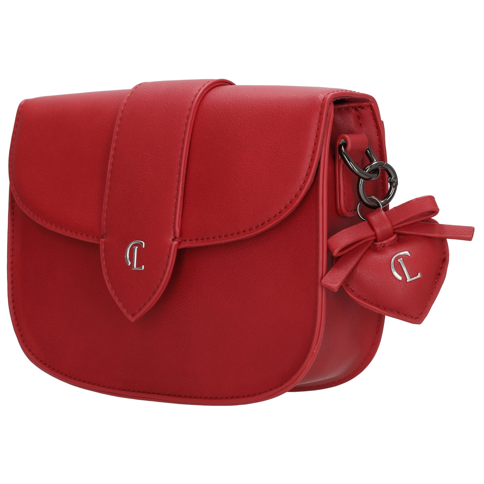 Crossbody-Tasche 16x21cm in Rot mit Überschlag - leder-accessoires.com